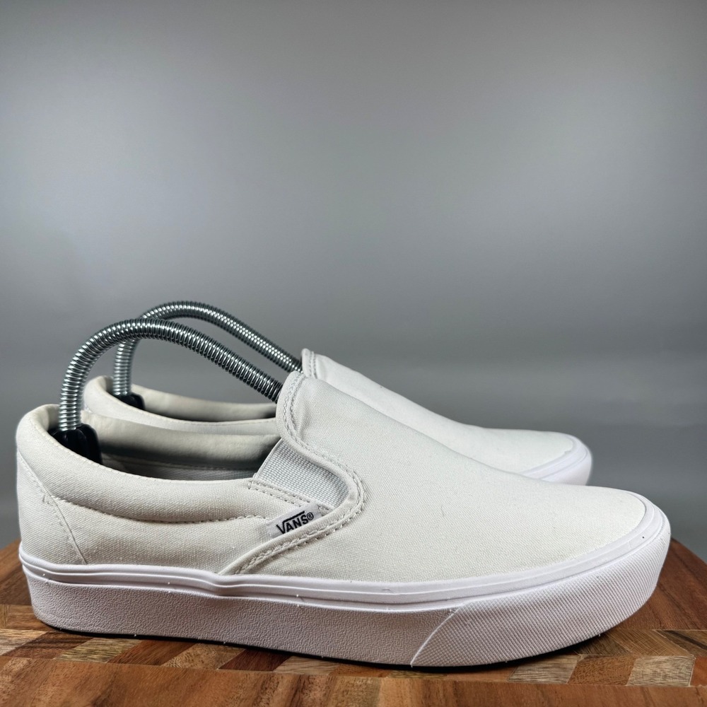 Vans Men's White Slip-On Shoes